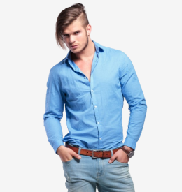 blue shirt